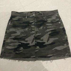 Green Camo Mini Skirt